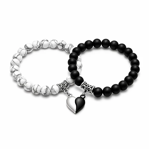 Magnetic Couple Bracelet – Heart Connection Love Bracelet for Couples