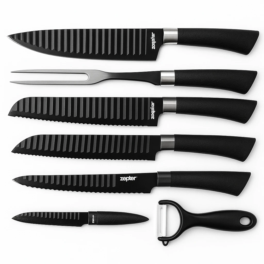 Premium 6-Piece Black Sta...