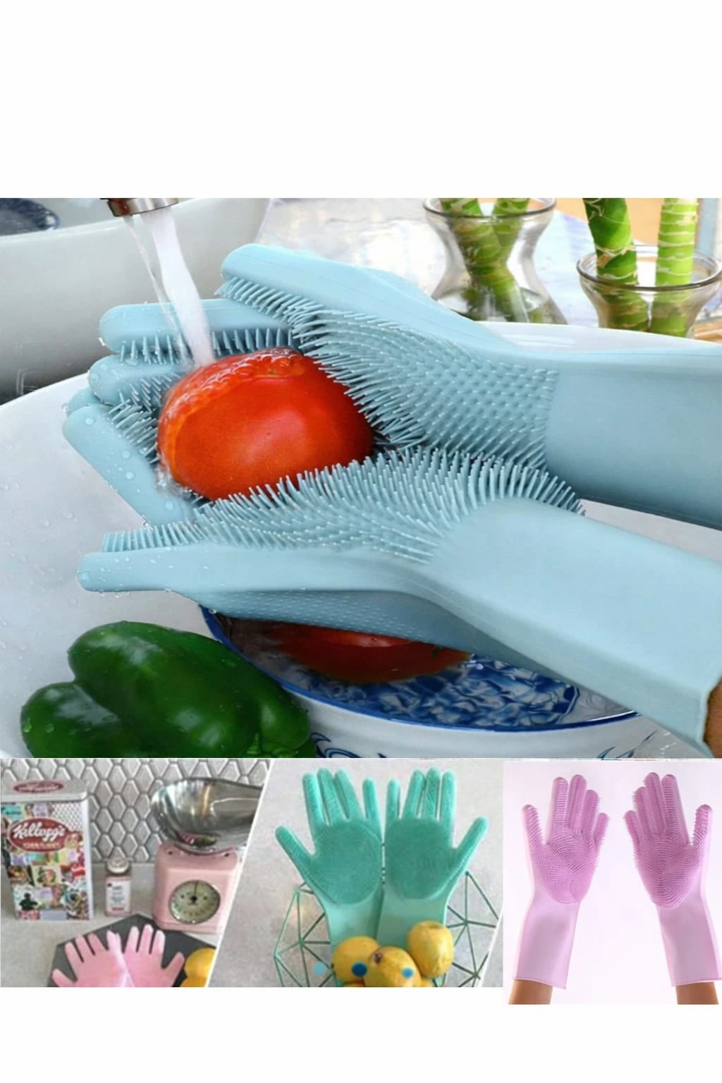 Silicone Dish Washing Glo...
