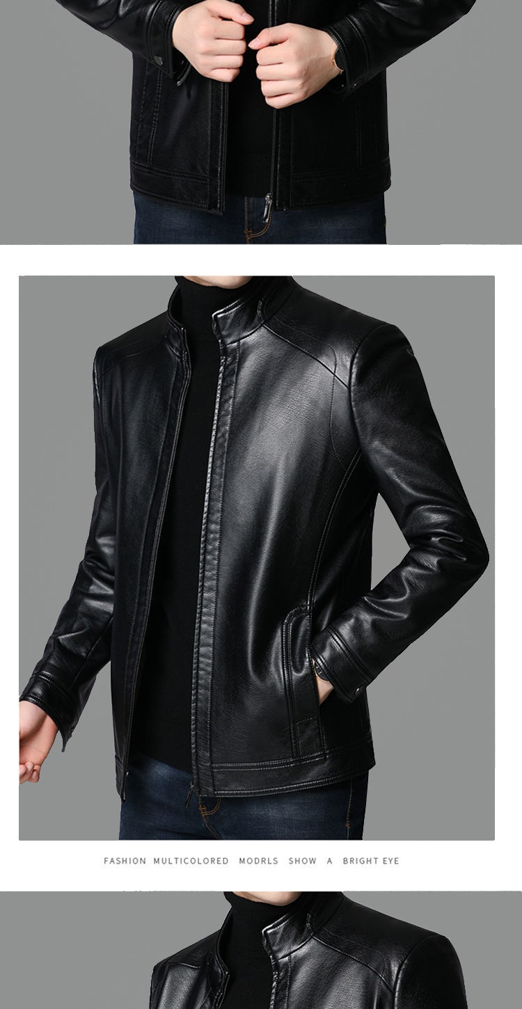 Men Leather Suit Jacket Men Slim Fit Short Coat Men Fashion Leather jacket Streetwear Casual Blazer Jackets Male Outerwear mens