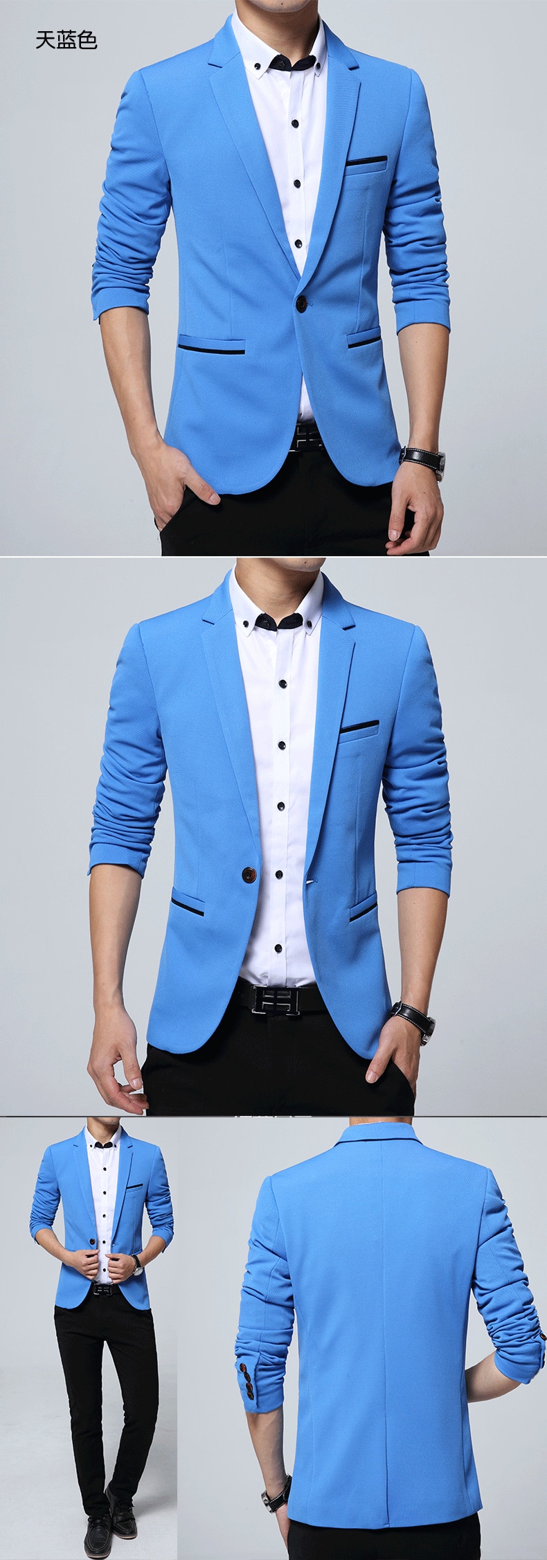 New Arrival Luxury Men Blazer New Spring Fashion Brand High Quality Cotton Slim Fit Dress Suit Jacket Coat