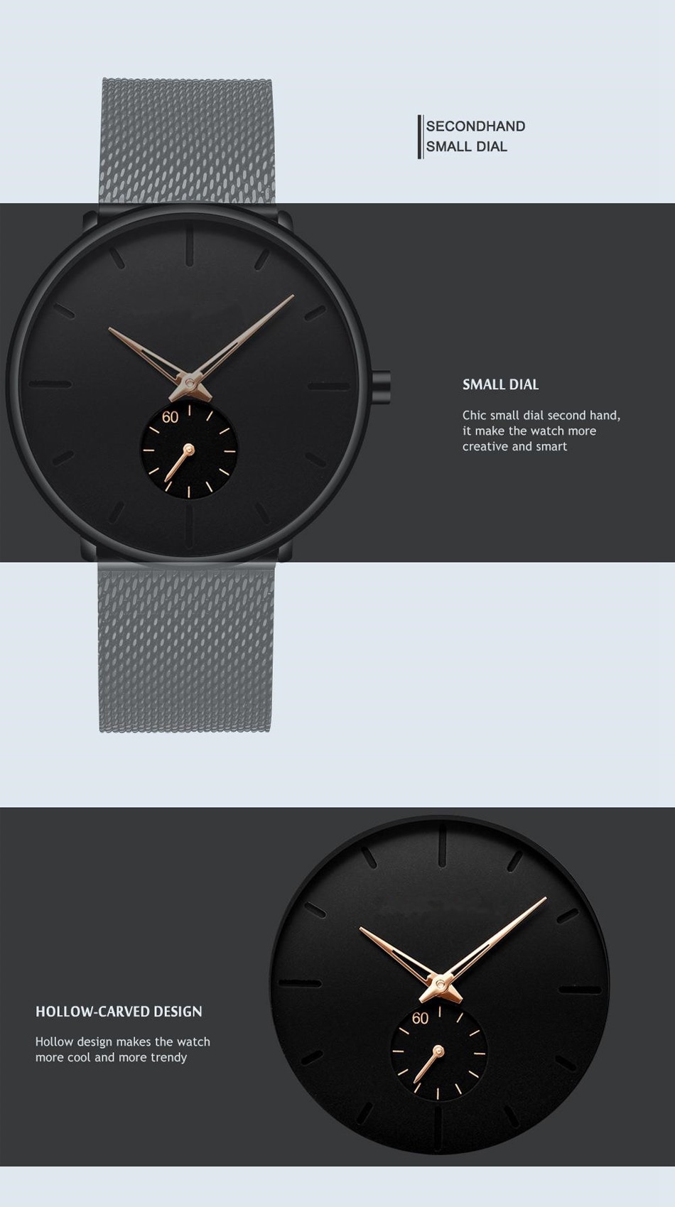 2022 Mens Fashion Minimalist Watches Men Business Casual Quartz Watch Simple Male Stainless Steel Mesh Band Clock reloj hombre