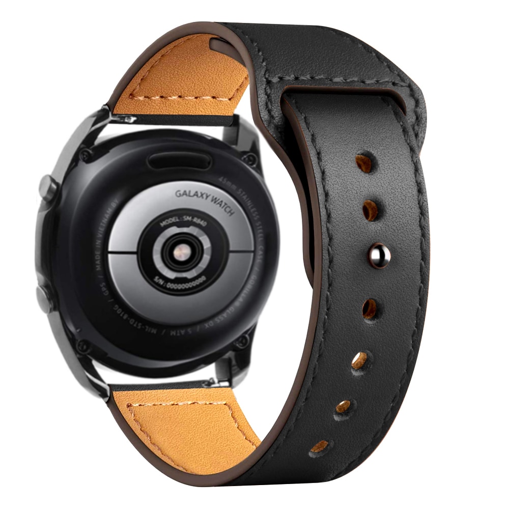 Leather Band For Samsung Galaxy watch 4 5 pro Active 2 Gear S3 Frontier amazfit GTR GTS 3 bracelet Huawei watch GT/2/Pro strap