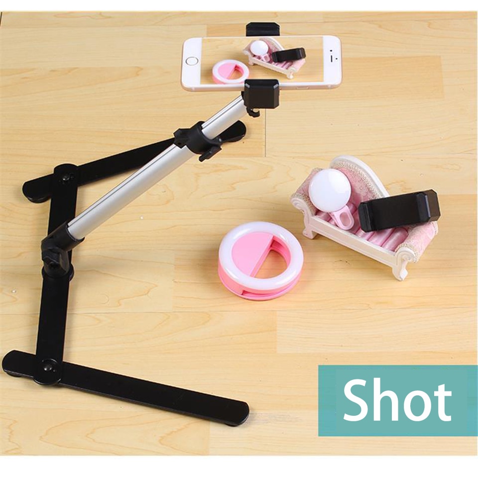Desktop Tripod for Phone Smartphone Overhead Phone Stand for Video Shooting Table Tripe for Mobile Overhead Tripod for Streaming