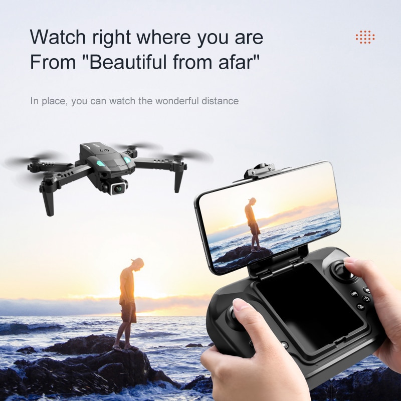 Mini 4K HD Drone Camera Three-Sided Obstacle Avoidance Air Pressure Fixed Height Professional Foldable Quadcopter Toys 2022