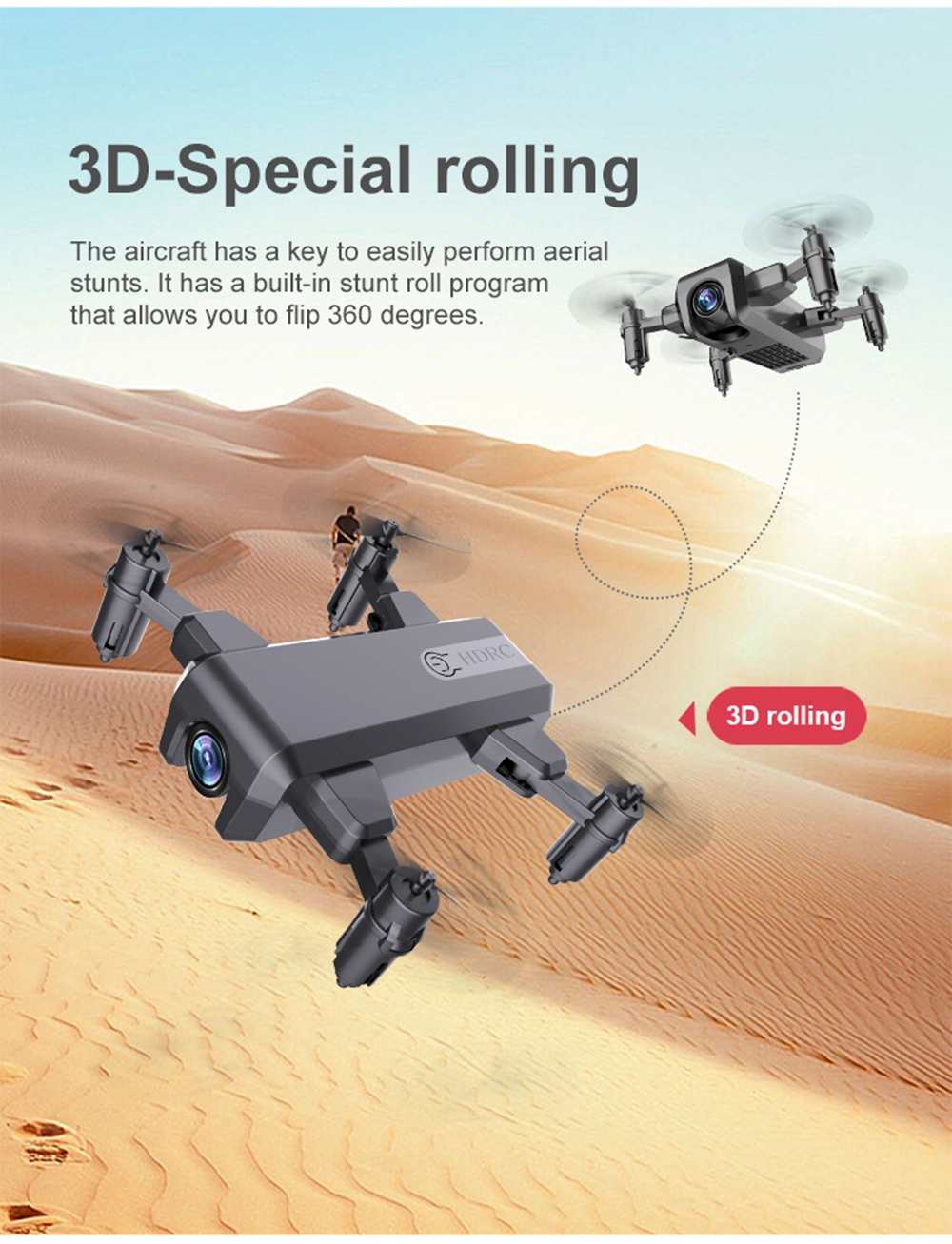 RC Helicopter H2 Mini Drone 4k HD Camera WIFI FPV Professional Foldable Quadcopter Aerial Photography RC Dron Toys