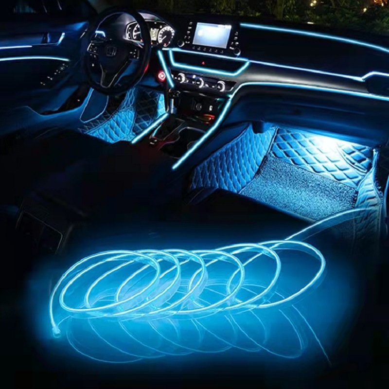 1PC 3M Blue LED Car Interior Decoration Light USB driver