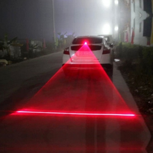 Car Auto LED Laser Fog Light Motorcycle Tail Lamp Vehicle Anti-Collision Taillight Brake Braking Warning Lamps Car Fog Light