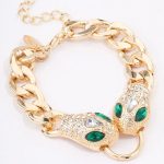 Gold Snake Multi Diamante Bracelet