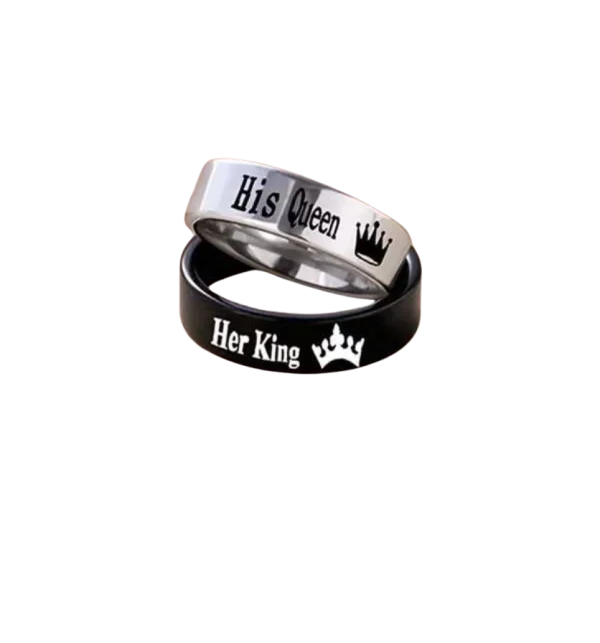 His Queen and Her King Couple Rings by J Factor