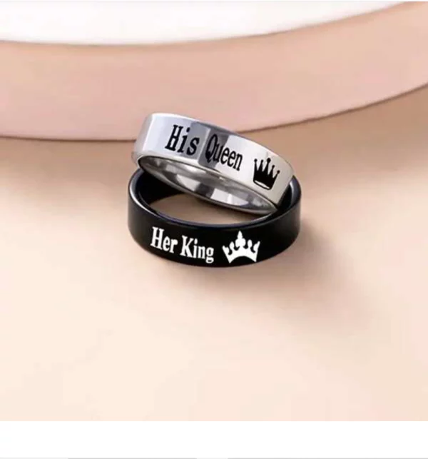 His Queen and Her King Couple Rings by J Factor