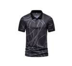 Men Pringting Polo Shirt Lapel Stripeed Short Sleeve Casual Top Golfers for Sport Workout Tennis Golf.