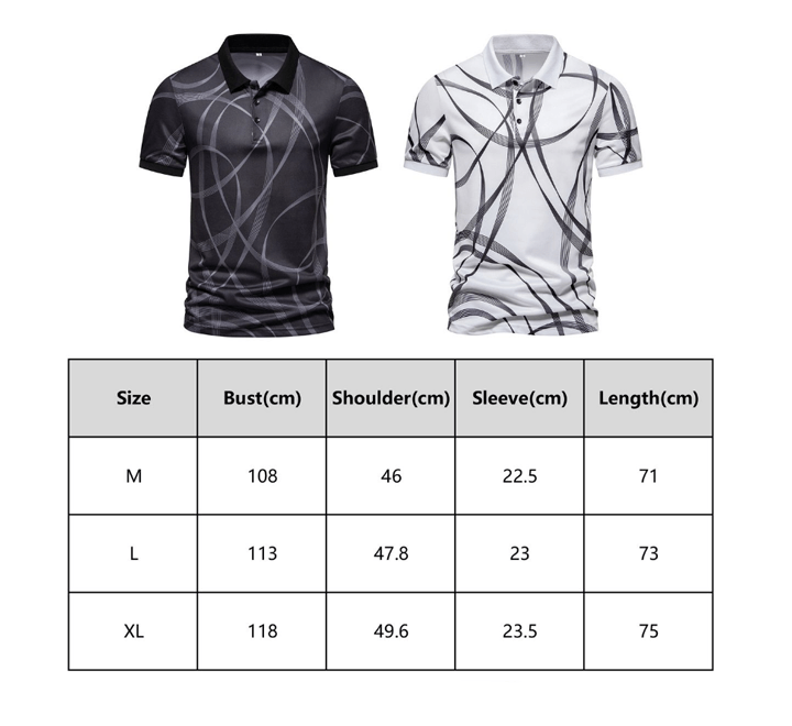 Men Pringting Polo Shirt Lapel Stripeed Short Sleeve Casual Top Golfers for Sport Workout Tennis Golf.